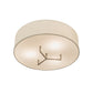 Meyda Lighting Cilindro 30" 3-Light Bronze Metallic Bahn Pendant Light With Beige Textrene & White Statuario Idalight Shade