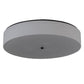 Meyda Lighting Cilindro 30" 3-Light Craftsman Brown Flush Mount Light With Off White Textrene & White Statuario Idalight Shade