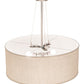 Meyda Lighting Cilindro 30" 3-Light Nickel Pendant Light With Eggshell Textrene & Angelwing Idalight Shade