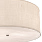 Meyda Lighting Cilindro 30" 3-Light Nickel Pendant Light With Eggshell Textrene & Angelwing Idalight Shade