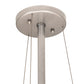 Meyda Lighting Cilindro 30" 3-Light Nickel Pendant Light With Eggshell Textrene & Angelwing Idalight Shade