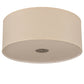 Meyda Lighting Cilindro 30" 3-Light Nickel Powder Coat Flush Mount Light With Eggshell Textrene & Angelwing Idalight Shade