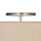 Meyda Lighting Cilindro 30" 3-Light Nickel Powder Coat Flush Mount Light With Eggshell Textrene & Angelwing Idalight Shade