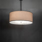 Meyda Lighting Cilindro 30" 3-Light Oil Rubbed Bronze Pendant Light With Angelwing Idalight & Natural Textrene Shade