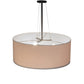 Meyda Lighting Cilindro 30" 3-Light Oil Rubbed Bronze Pendant Light With Angelwing Idalight & Natural Textrene Shade