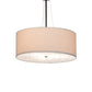 Meyda Lighting Cilindro 30" 3-Light Oil Rubbed Bronze Pendant Light With Angelwing Idalight & Natural Textrene Shade