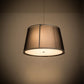 Meyda Lighting Cilindro 30" 3-Light Weatherable Silver Tapered Pendant Light With Black Textralite Shade