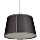 Meyda Lighting Cilindro 30" 3-Light Weatherable Silver Tapered Pendant Light With Black Textralite Shade