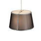 Meyda Lighting Cilindro 30" 3-Light Weatherable Silver Tapered Pendant Light With Black Textralite Shade