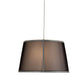Meyda Lighting Cilindro 30" 3-Light Weatherable Silver Tapered Pendant Light With Black Textralite Shade