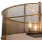 Meyda Lighting Cilindro 30" 4-Light Antique Brass Pendant Light With Solid Brass Mesh Shade