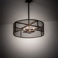 Meyda Lighting Cilindro 30" 4-Light Bronze Rame Pendant Light