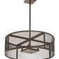 Meyda Lighting Cilindro 30" 4-Light Bronze Rame Pendant Light