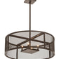 Meyda Lighting Cilindro 30" 4-Light Bronze Rame Pendant Light