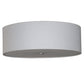 Meyda Lighting Cilindro 30" 4-Light Brushed Nickel Flush Mount Light With White Textrene Shade Glass