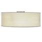 Meyda Lighting Cilindro 30" 4-Light Brushed Nickel Flush Mount Light With White Textrene Shade Glass