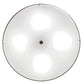 Meyda Lighting Cilindro 30" 4-Light Brushed Nickel Flush Mount Light With White Textrene Shade Glass