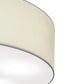 Meyda Lighting Cilindro 30" 4-Light Brushed Nickel Flush Mount Light With White Textrene Shade Glass