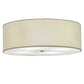 Meyda Lighting Cilindro 30" 4-Light Brushed Nickel Flush Mount Light With White Textrene Shade Glass