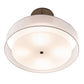 Meyda Lighting Cilindro 30" 4-Light Gilded Tobacco Pendant Light With White Statuario Idalight & Silver Organza Textrene Shade