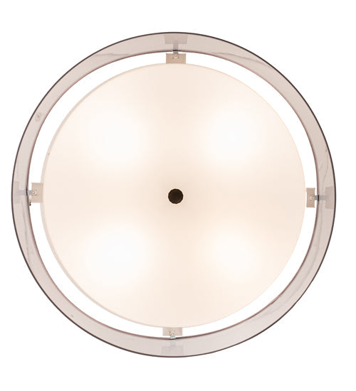 Meyda Lighting Cilindro 30" 4-Light Gilded Tobacco Pendant Light With White Statuario Idalight & Silver Organza Textrene Shade