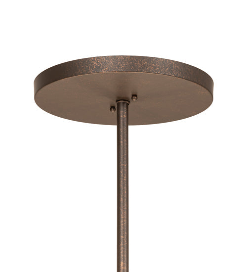Meyda Lighting Cilindro 30" 4-Light Gilded Tobacco Pendant Light With White Statuario Idalight & Silver Organza Textrene Shade