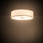 Meyda Lighting Cilindro 30" 4-Light Nickel Flush Mount Light With Cream Textrene & White Statuario Idalight Shade