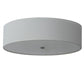 Meyda Lighting Cilindro 30" 4-Light Nickel Flush Mount Light With Cream Textrene & White Statuario Idalight Shade