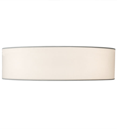 Meyda Lighting Cilindro 30" 4-Light Nickel Flush Mount Light With Cream Textrene & White Statuario Idalight Shade