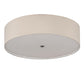 Meyda Lighting Cilindro 30" 4-Light Nickel Flush Mount Light With White Textrene Shade