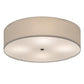 Meyda Lighting Cilindro 30" 4-Light Nickel Flush Mount Light With White Textrene Shade