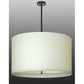 Meyda Lighting Cilindro 30" 4-Light Nickel Pendant Light With White Textrene Shade