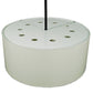 Meyda Lighting Cilindro 30" 4-Light Nickel Pendant Light With White Textrene Shade