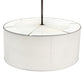 Meyda Lighting Cilindro 30" 4-Light Textured Black Pendant Light With Ivory Textrene & Statuario Idalight Shade