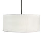 Meyda Lighting Cilindro 30" 4-Light Textured Black Pendant Light With Ivory Textrene & Statuario Idalight Shade