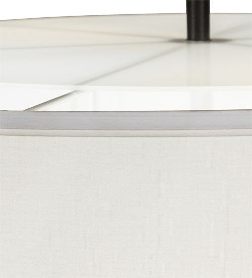 Meyda Lighting Cilindro 30" 4-Light Textured Black Pendant Light With Ivory Textrene & Statuario Idalight Shade