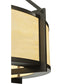 Meyda Lighting Cilindro 30" 4-Light Timeless Bronze Cross Hatch Pendant Light With Creme Carrare Idalight Shade