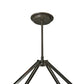 Meyda Lighting Cilindro 30" 4-Light Timeless Bronze Cross Hatch Pendant Light With Creme Carrare Idalight Shade