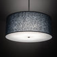 Meyda Lighting Cilindro 30" 6-Light Nickel Pendant Light With Blue Textrene & White Statuario Idalight Shade