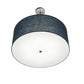 Meyda Lighting Cilindro 30" 6-Light Nickel Pendant Light With Blue Textrene & White Statuario Idalight Shade
