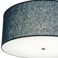 Meyda Lighting Cilindro 30" 6-Light Nickel Pendant Light With Blue Textrene & White Statuario Idalight Shade