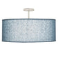Meyda Lighting Cilindro 30" 6-Light Nickel Semi-flush Mount Light With Blue Textrene & Statuario Idalight Shade
