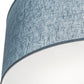 Meyda Lighting Cilindro 30" 6-Light Nickel Semi-flush Mount Light With Blue Textrene & Statuario Idalight Shade