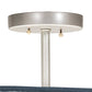 Meyda Lighting Cilindro 30" 6-Light Nickel Semi-flush Mount Light With Blue Textrene & Statuario Idalight Shade