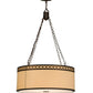 Meyda Lighting Cilindro 30" 8-Light Mahogany Bronze Quatrefoil Pendant Light With Beige Textrene Shade