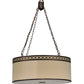 Meyda Lighting Cilindro 30" 8-Light Mahogany Bronze Quatrefoil Pendant Light With Beige Textrene Shade
