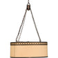 Meyda Lighting Cilindro 30" 8-Light Mahogany Bronze Quatrefoil Pendant Light With Beige Textrene Shade