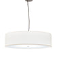 Meyda Lighting Cilindro 30" Brushed Nickel Pendant Light With White Textrene & Statuario Idalight Shade