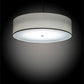 Meyda Lighting Cilindro 30" Brushed Nickel Pendant Light With White Textrene & Statuario Idalight Shade