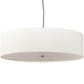 Meyda Lighting Cilindro 30" Brushed Nickel Pendant Light With White Textrene & Statuario Idalight Shade